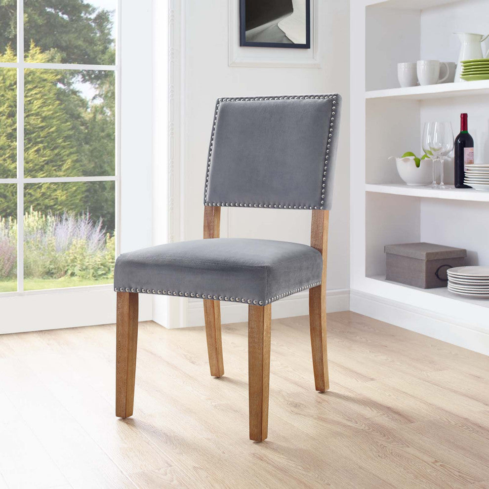 Modern Gray Oblige Wood Dining Chair