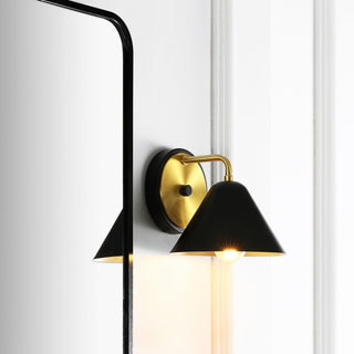 Safavieh Jynn Wall Sconce Black/Satin Brass