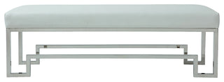 Laurence Bench, Silver and White, Polish Steel
