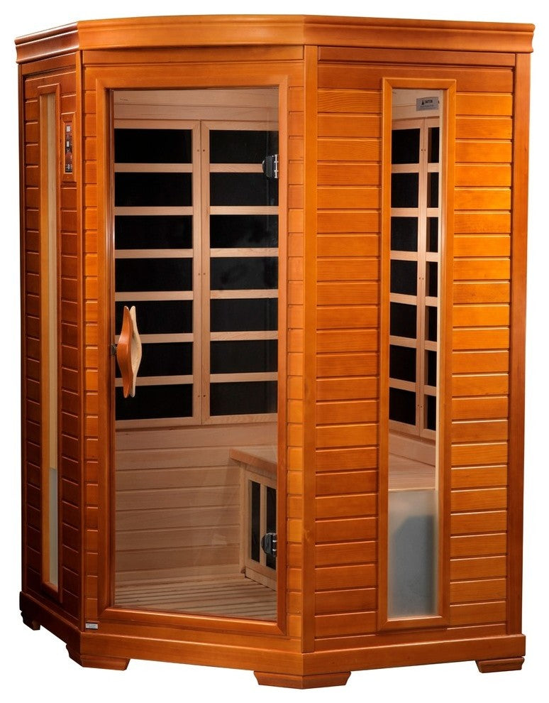 Dynamic "Heming" 2-Person Corner Low Emf Far Infrared Sauna