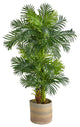 6' Hawaii Artificial Palm Tree in Handmade Cotton Multicolored Woven Planter
