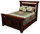 Barnwood Style Timber Peg Panel Platform Bed with Footboard, Michael's Cherry, Queen