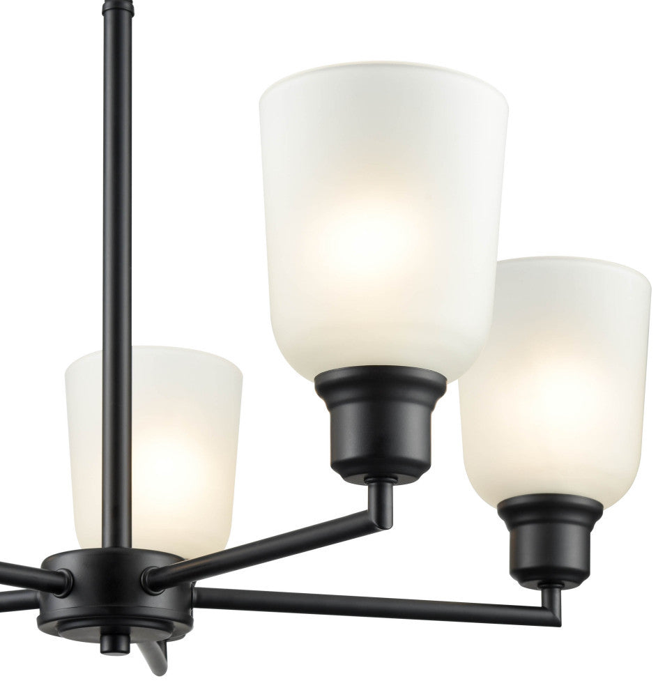 Amberle Collection 5 Light 24" Matte Black Chandelier