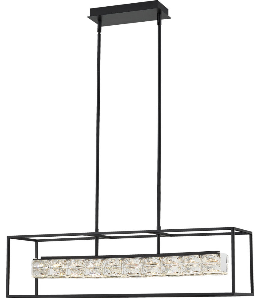 Dazzle LED Island Light, Matte Black