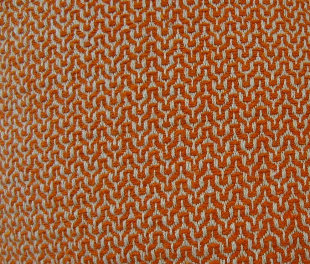 Kashmiri Oak Orange and Taupe Handmade Luxury Pillow, 20"x36" King