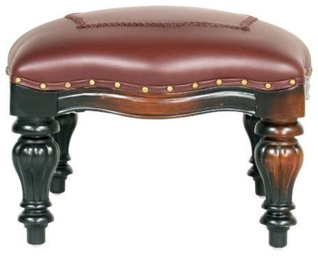 Rococo Ottoman With Faux Leather