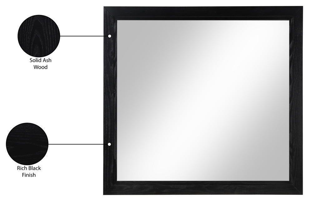 Kent Bedroom Set, Black, Mirror