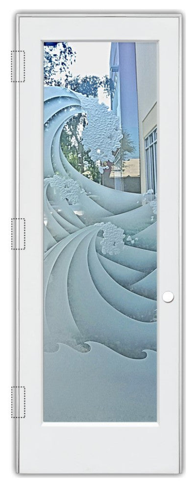 Interior Prehung Door or Interior Slab Door - High Seas - Primed - 30" x 96"...