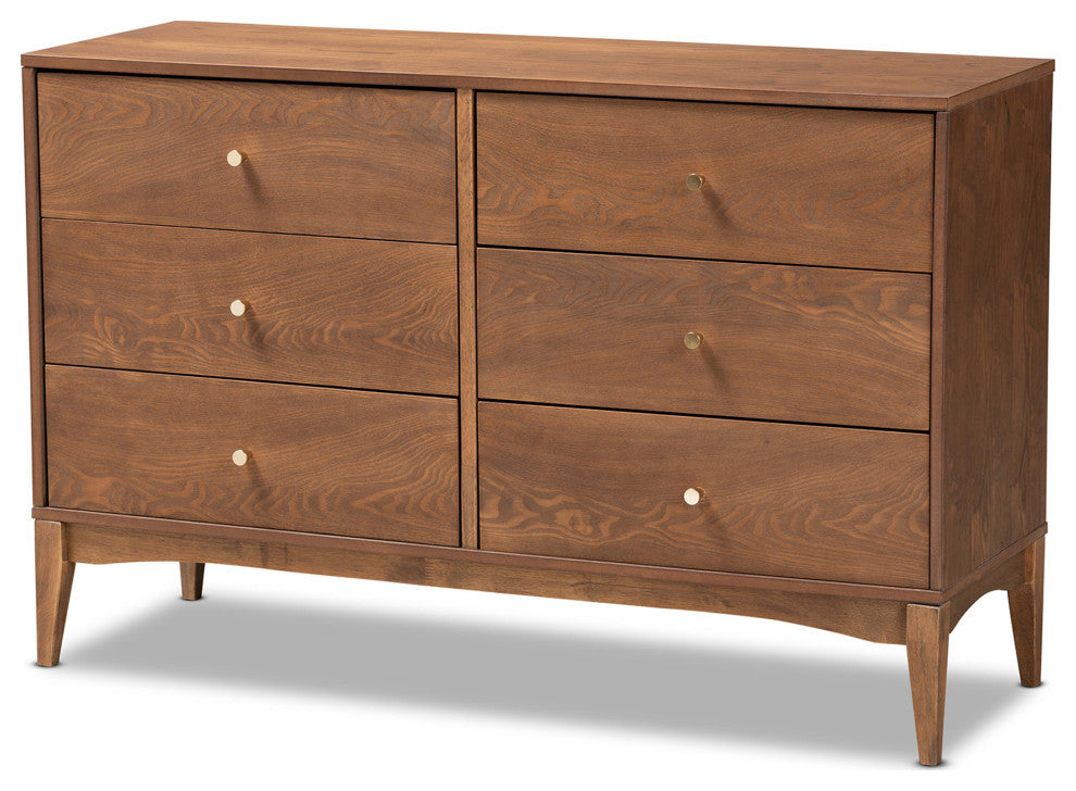 Adena Mid-Century Dresser, Ash Walnut