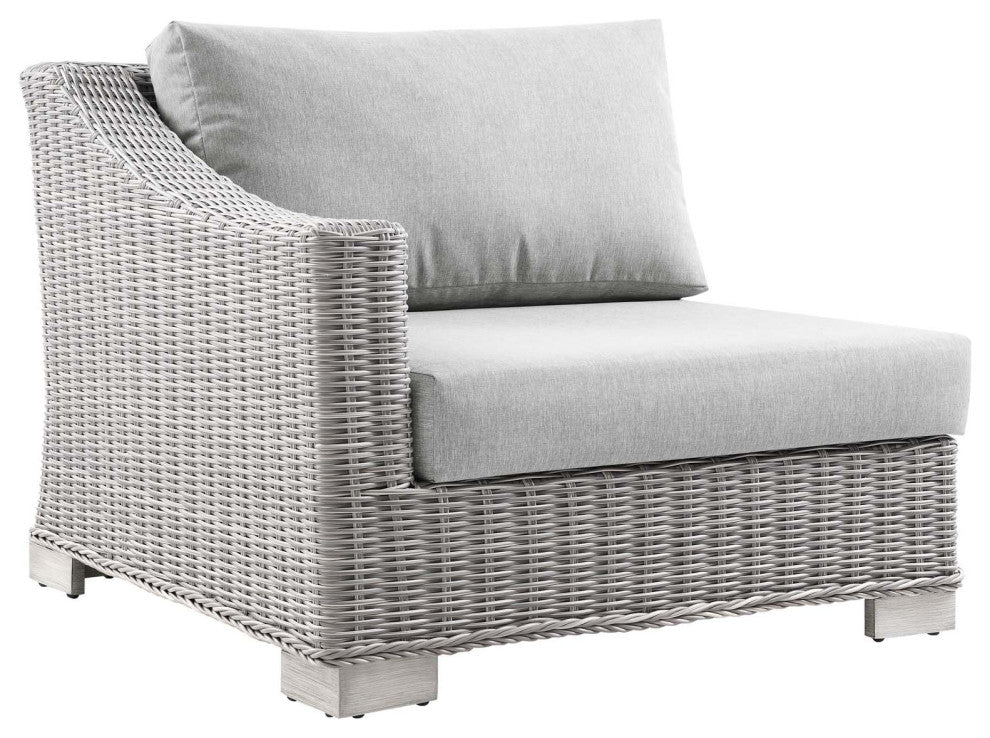 Outdoor Patio Wicker Rattan 7Piece Sectional Sofa Furniture Set Light Gray