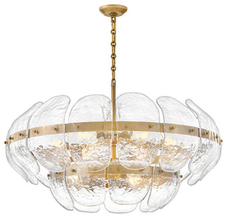 Fredrick Ramond Lillia Large Drum Chandelier, Heritage Brass