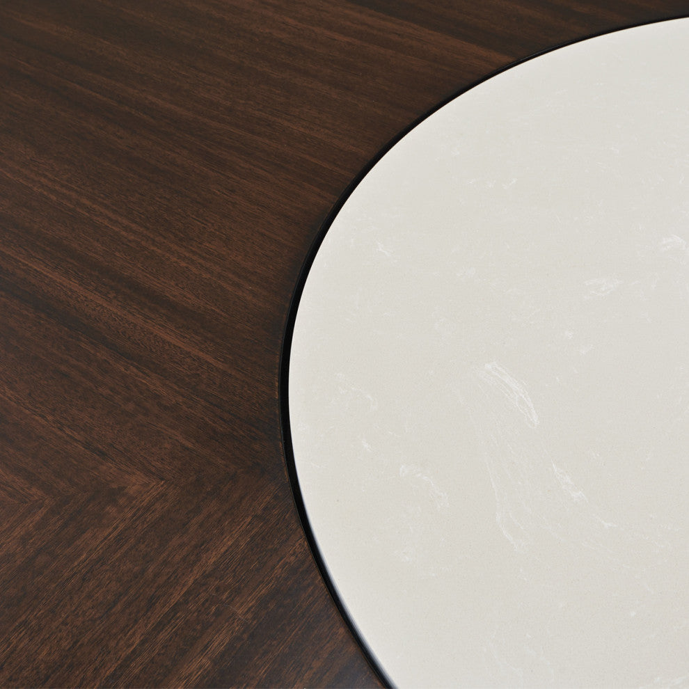 Paris Chic 60" Round Dining Table, Espresso