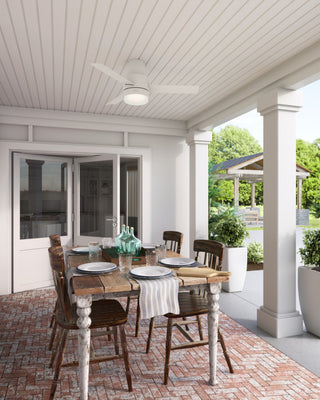 Hunter 44" Gimour Matte White Ceiling Fan, LED Light and Remote Control