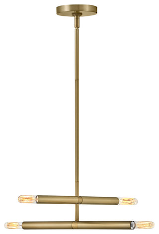 Lark Millie 15.75" Four Light Convertible Pendant, Lacquered Brass