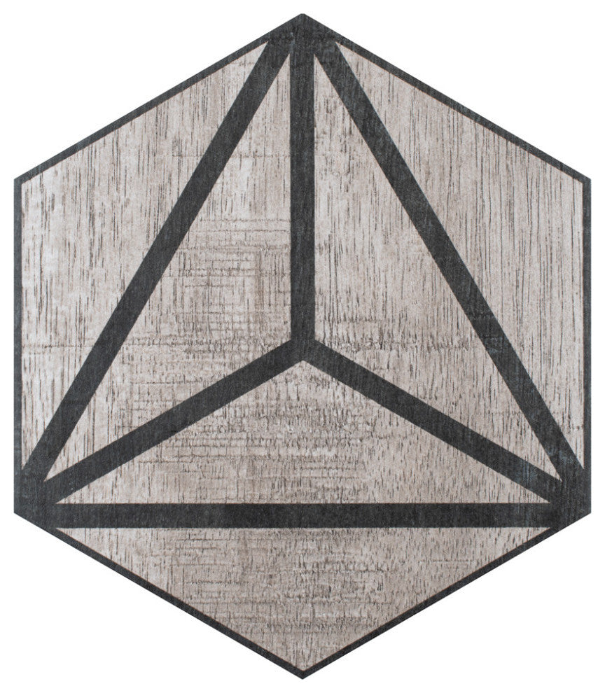 Sawnwood Tribeka Hex Grey Porcelain Floor and Wall Tile