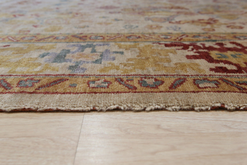 Beige Traditional All Over Oushak Area Rug