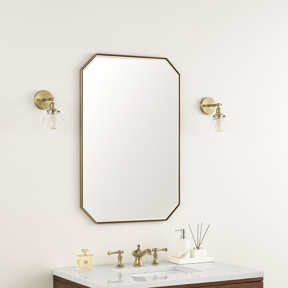 Rohe 24" Mirror, Champagne Brass