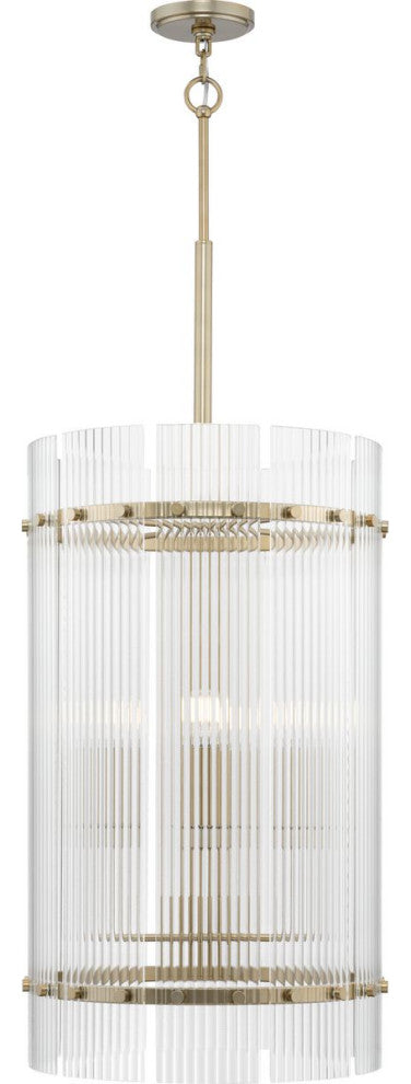 Seville Collection 4-Light Contemporary Foyer Light, Soft Gold