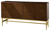 Julian Contemporary 4 Door Sideboard, Walnut