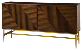 Julian Contemporary 4 Door Sideboard, Walnut