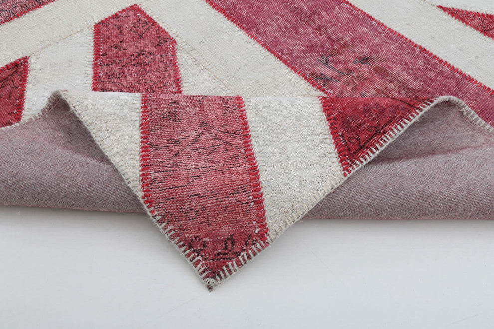 Rug N Carpet - Hand-knotted Oriental 6' 9'' x 9' 11'' Flag Patchwork Rug