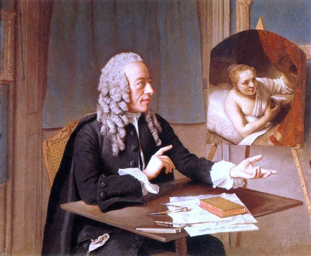 Jean-Etienne Liotard Portrait of Francois Tronchin Gallery Wrapped Canvas Print