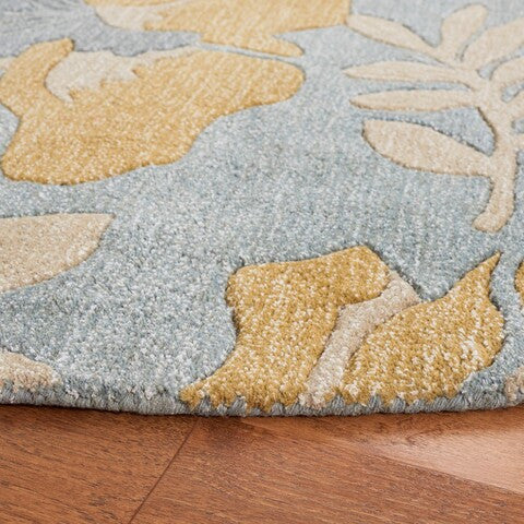 Safavieh Soho Soh838B Floral Rug, Blue/Multi, 6'0" X 6'0"