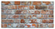 Faux Brick  3D Wall Panels, Red Gray Brown, Set of 10, Covers 53 sq ft