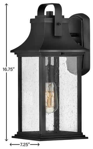Hinkley Grant Medium Wall Mount Lantern, Textured Black
