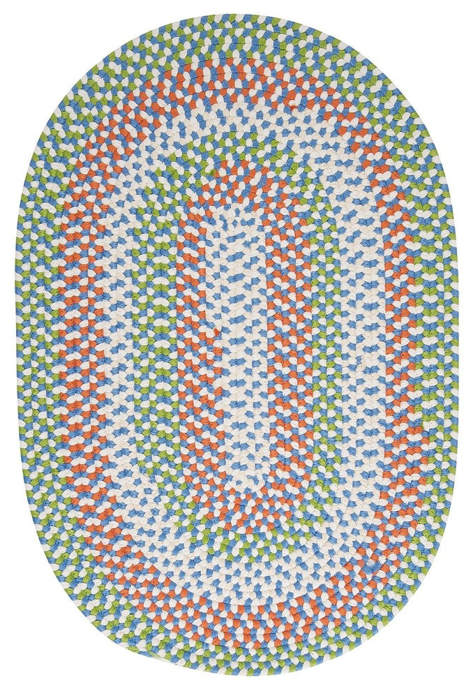Colonial Mills Carousel OU49 Lime Spin Indoor/Outdoor Area Rug, Round 10'x10'