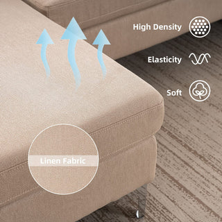 U-Shape Sectional Sofa, Modern Design Sectional Couch