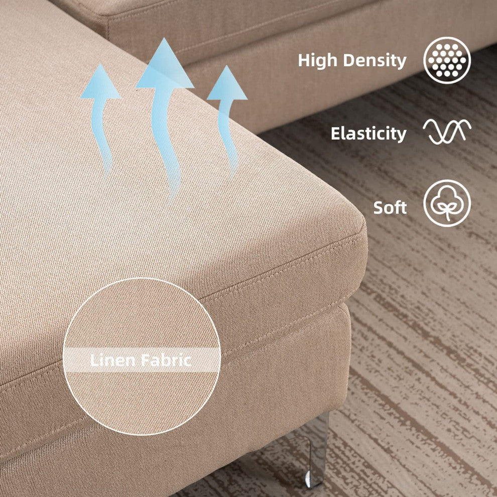 U-Shape Sectional Sofa, Modern Design Sectional Couch