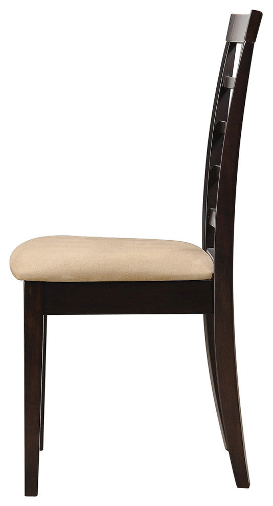 Set of 2 Dining Chairs, Cappuccino