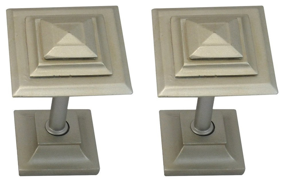 Rockwell Drapery Medallion Holdback, Pewter, Set of 2