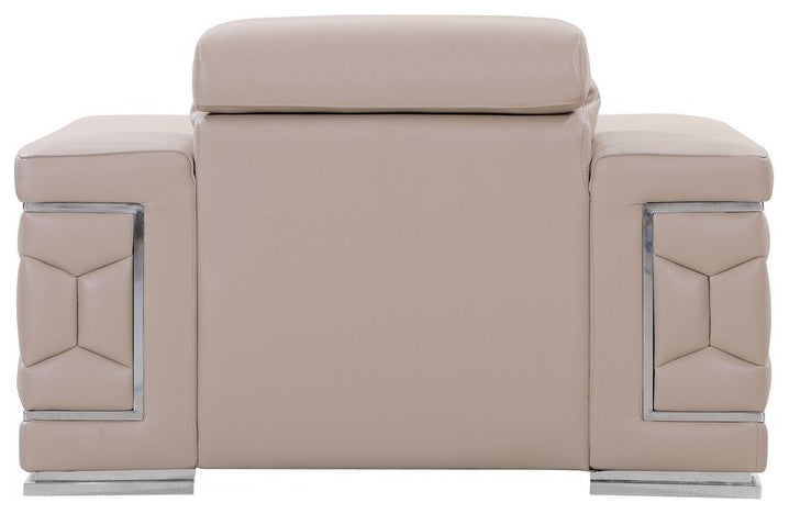 29to 38" Modern Beige Leather Chair