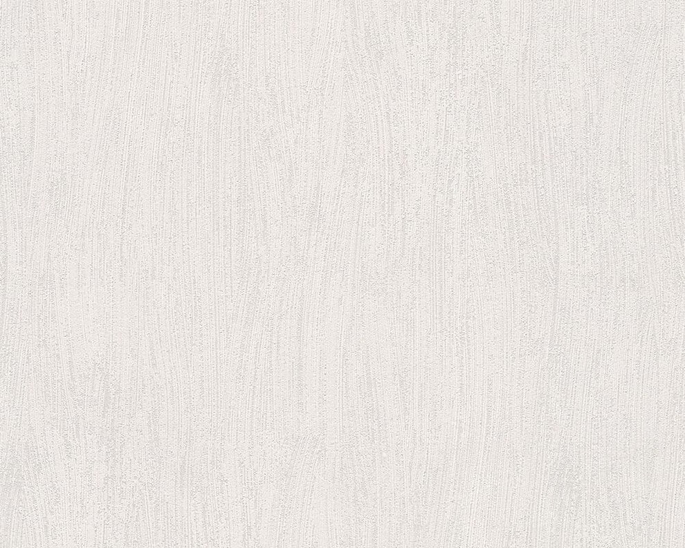 Best of Vlies, Floral Patterns Modern Classic Stripes White Wallpaper Roll