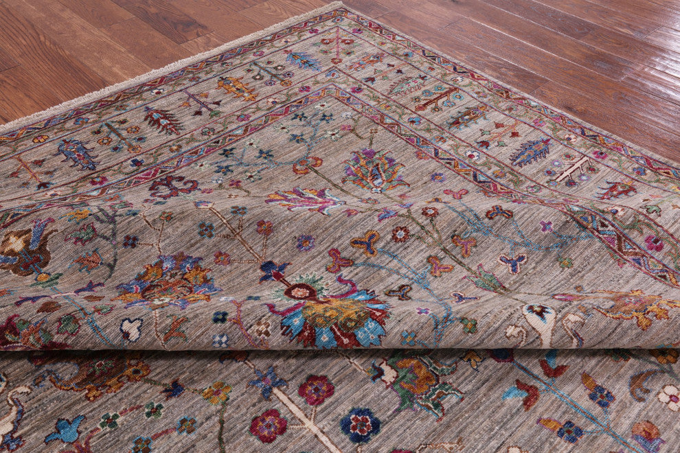 8' 0" X 10' 2" Persian Tabriz Hand-Knotted Wool Rug Q8180