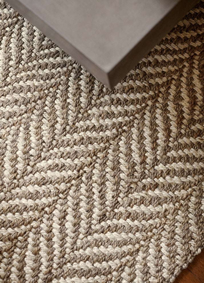Anji Mountain Sandscape Jute Area Rug, 8'x10'