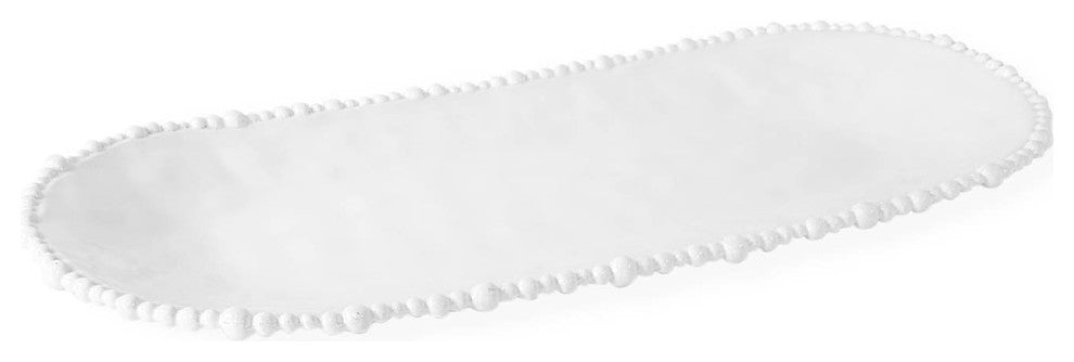 Vida Alegria Oval Tray Large, White