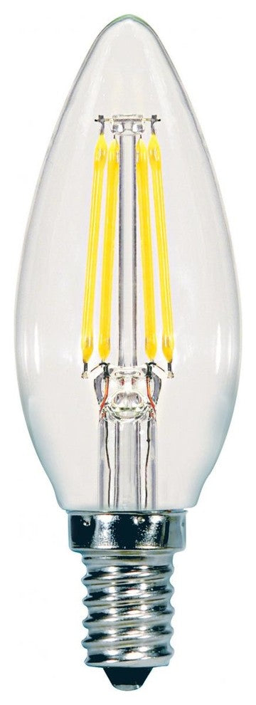 5.5W B11 LED Clear Candelabra Base, 3000k, 500 Lumens, 120V
