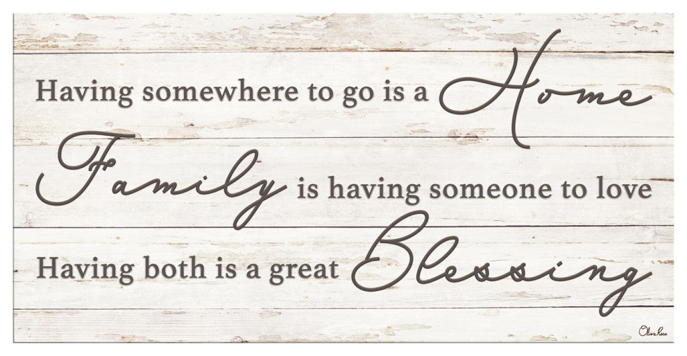 Family Blessing Wrapped Canvas Textual Harvest Wall Art
