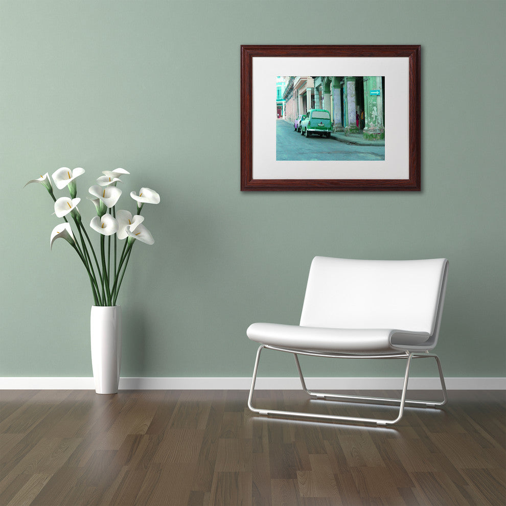 ''Rio Verde Havana'' Matted Framed Art, Wood Frame, White Matte, 20x16