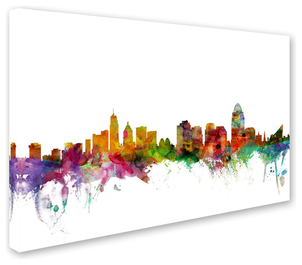 "Cincinnati, Ohio Skyline" Canvas Art by Michael Tompsett