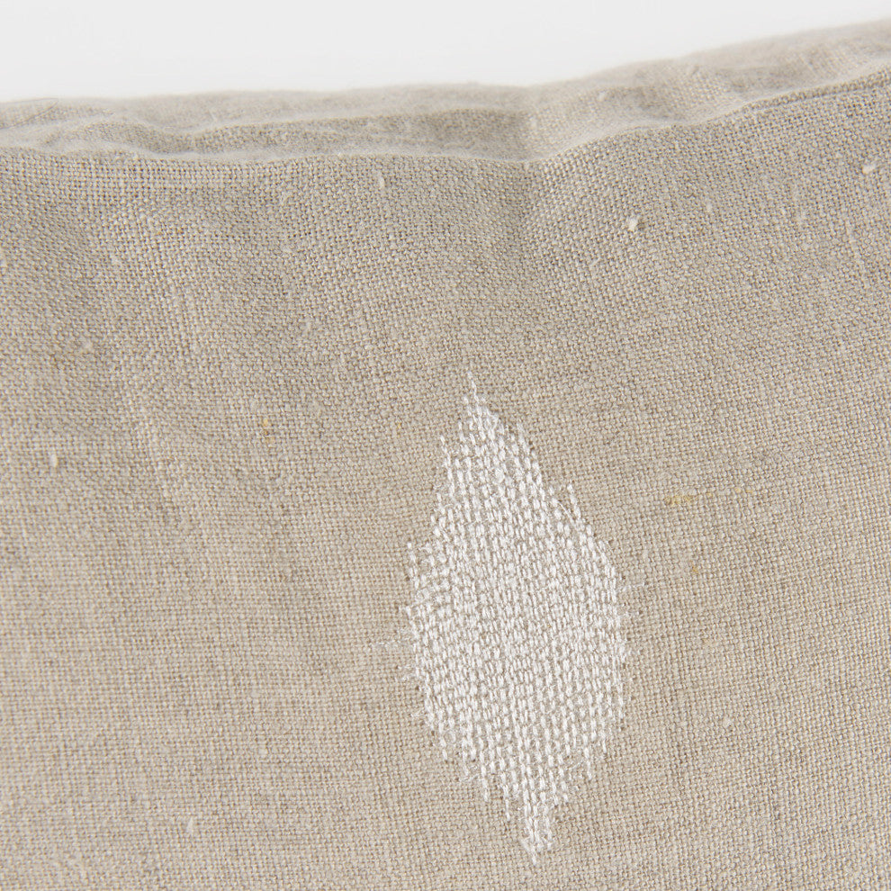 Enya Beige & Cream Fabric Patterned Decorative Pillow Cover