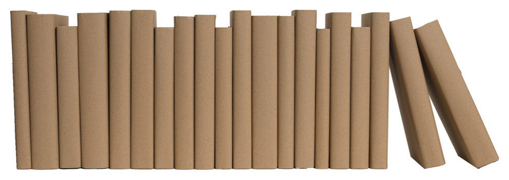 Decorative Books - Havana Paper Wrapped - Brown Books By The Foot