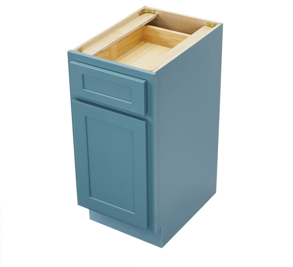 15" Freestanding Single Base Storage Cabinet With Soft Close Door