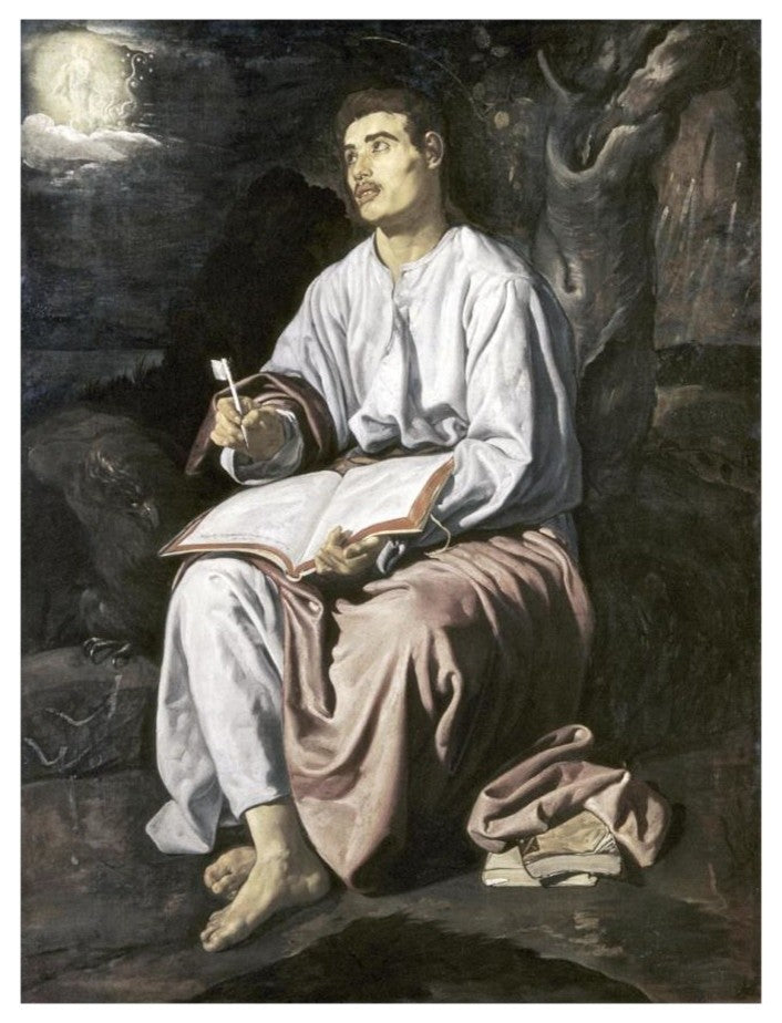 "St. John On The Island of Patmos" Paper Print by Diego Velazquez, 14"x18"