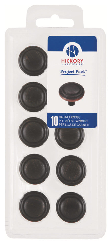 Belwith Hickory Project Pack 1-1/8 In. Bel Aire Vintage Bronze Cabinet Knob (10