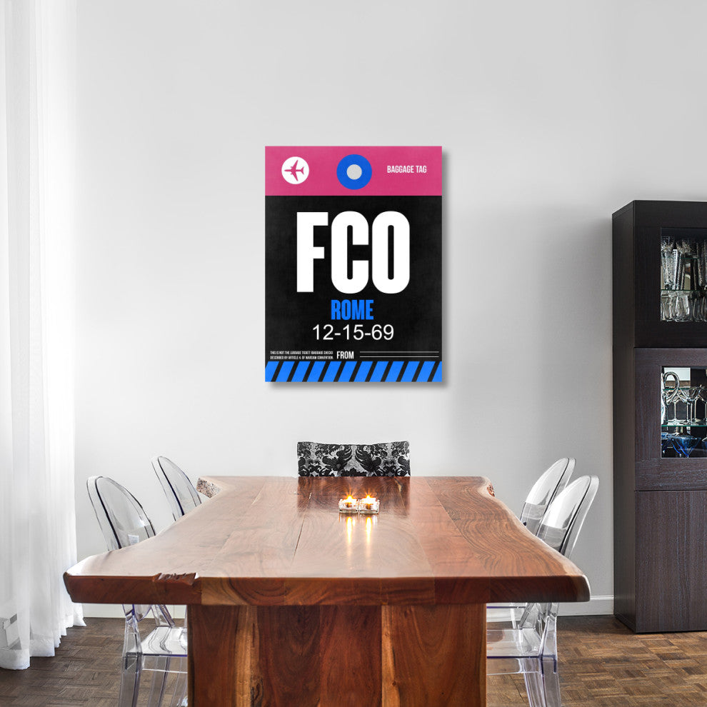 "FCO Rome Luggage Tag 2" Fine Art Print