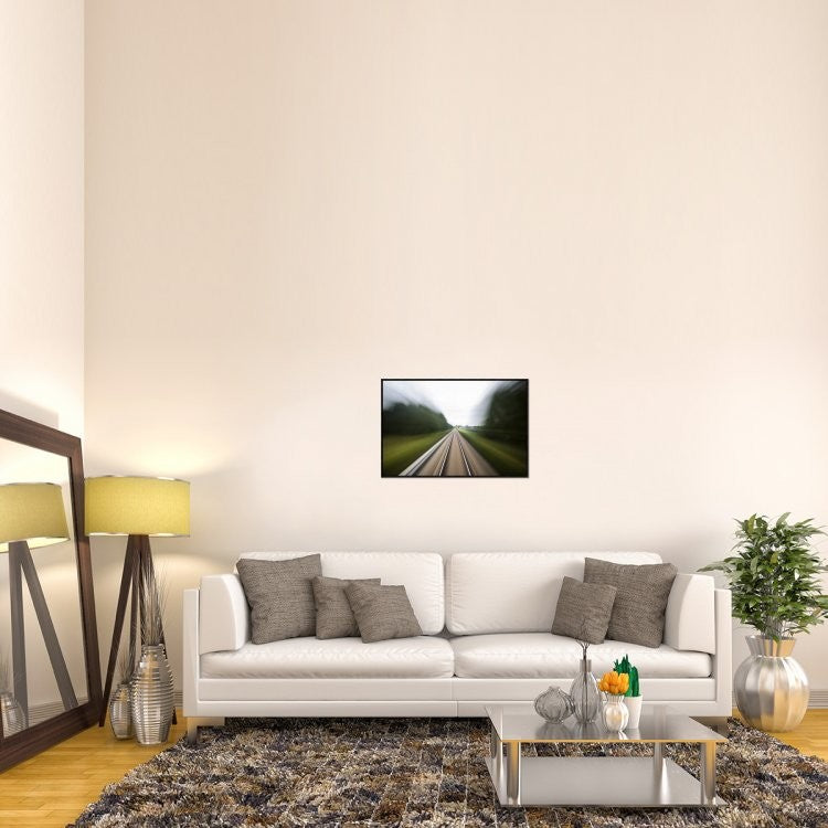 "Next Stop." Framed Canvas Giclee by Marius Noreger, 31x21"